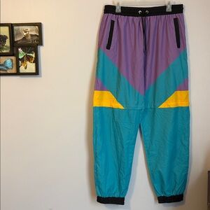 Funny Guy Mugs 80s & 90s Retro Neon Windbreaker Jogger Pants or Shorts size XXL